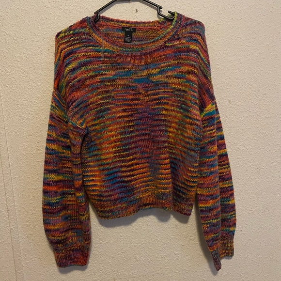 Rue21 Sweaters - rue21 Colorful Acrylic Knit Sweater- Bright, Warm Colors - Relaxed, Batwing